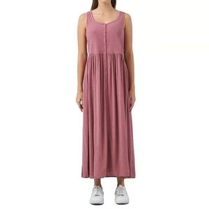 New Frye Ladies Women’s Button Front Midi Dress Size M Pockets Mauve Pink